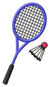 Picture of Racquet and Birdie Machine Embroidery Design
