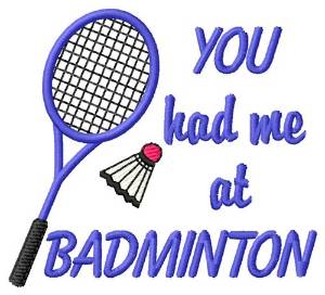 Picture of Badminton Champ Machine Embroidery Design