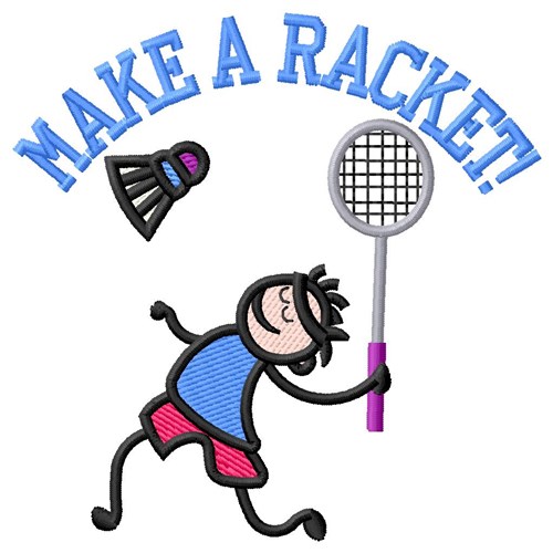 Make Racket Machine Embroidery Design