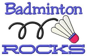 Picture of Badminton Rocks Machine Embroidery Design
