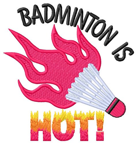Badminton Hot Machine Embroidery Design