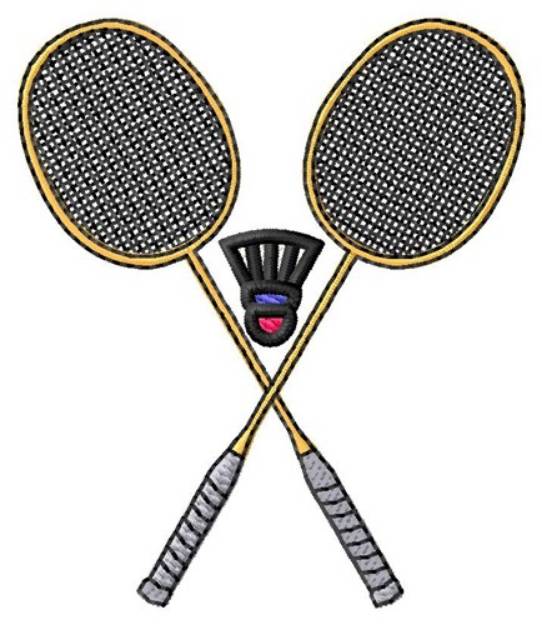 Picture of Crossed Racquets Machine Embroidery Design