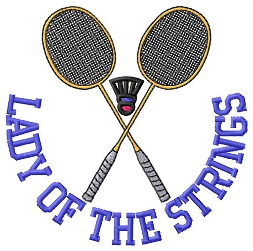 Lady Strings Machine Embroidery Design