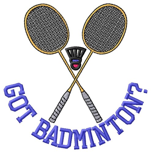 Got Badminton Machine Embroidery Design