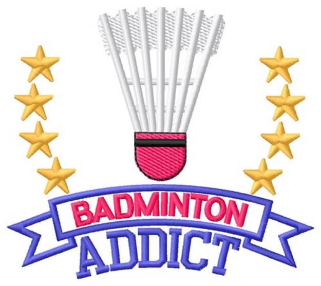 Picture of Badminton Addict Machine Embroidery Design