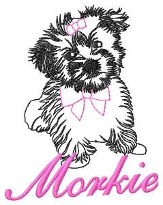 Picture of Morkie Puppy Machine Embroidery Design