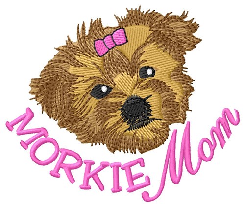 Morkie Mom Machine Embroidery Design