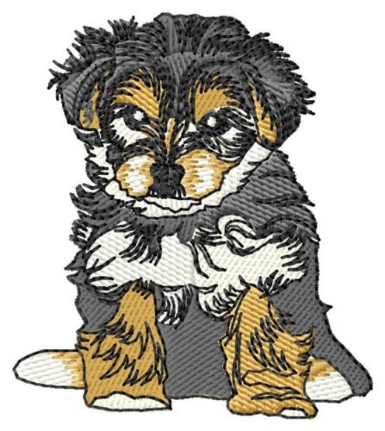 Picture of Morkie Pup Machine Embroidery Design