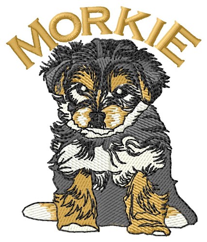 Pup Morkie Machine Embroidery Design