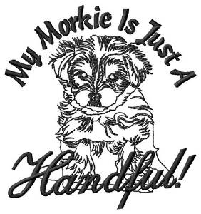 Picture of Morkie Handful Machine Embroidery Design