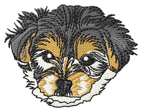 Morkie Face Machine Embroidery Design