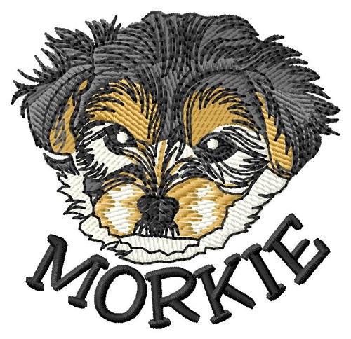 Morkie Pup Machine Embroidery Design