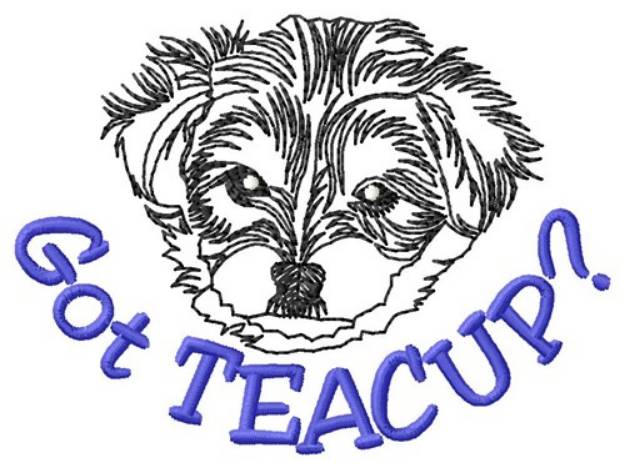Picture of Got Teacup Machine Embroidery Design
