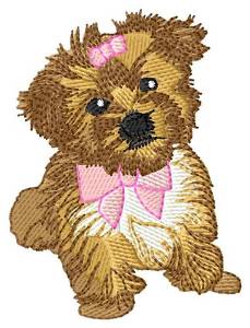 Picture of Morkie Girl Machine Embroidery Design