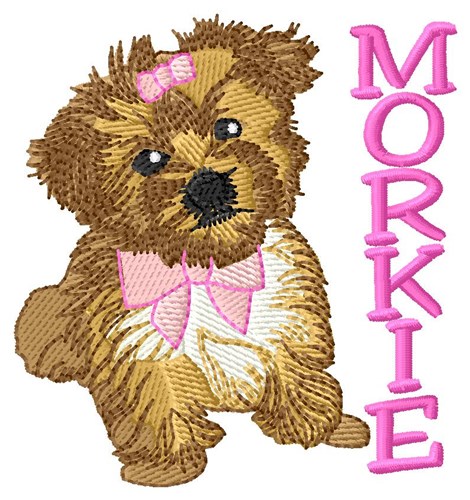 Morkie Dog Machine Embroidery Design