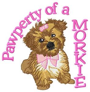 Picture of Pawperty Morkie Machine Embroidery Design