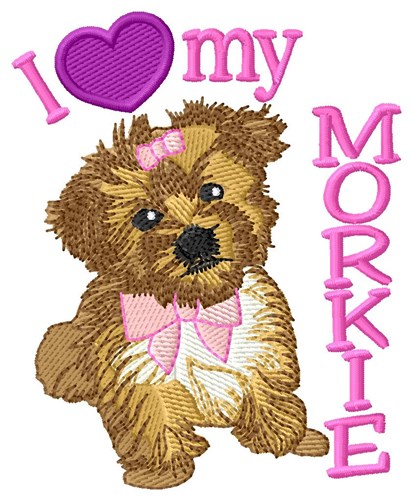 My Morkie Machine Embroidery Design