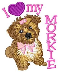 Picture of My Morkie Machine Embroidery Design