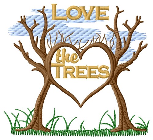 Love Trees Machine Embroidery Design