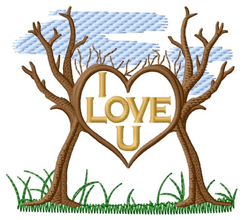 Love You Machine Embroidery Design