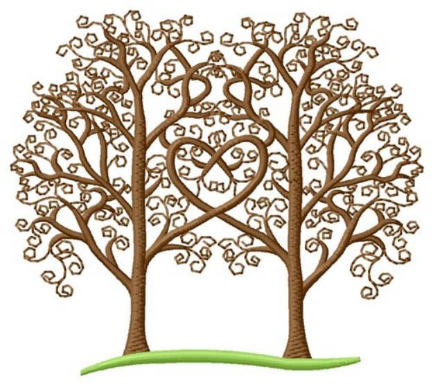 Picture of Heart Trees Machine Embroidery Design