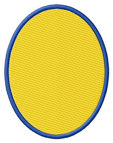 Filled Oval Machine Embroidery Design