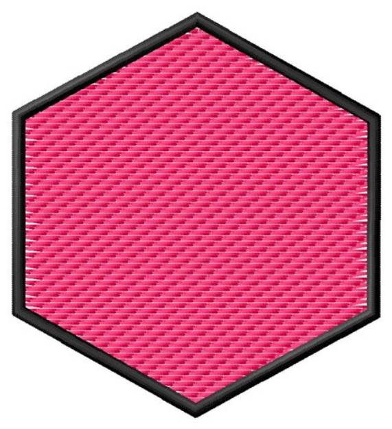 Picture of Textured Hexagon Machine Embroidery Design