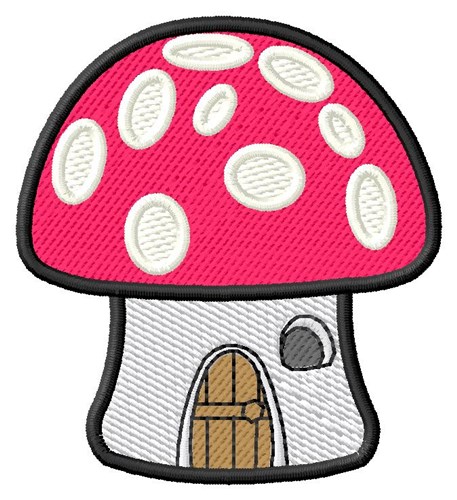 Mushroom House Machine Embroidery Design