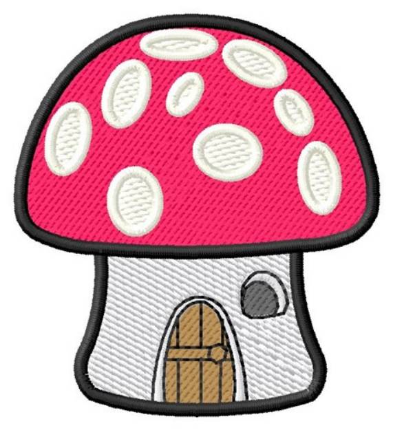 Picture of Mushroom House Machine Embroidery Design