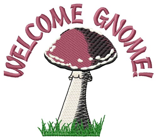Welcome Gnome Machine Embroidery Design