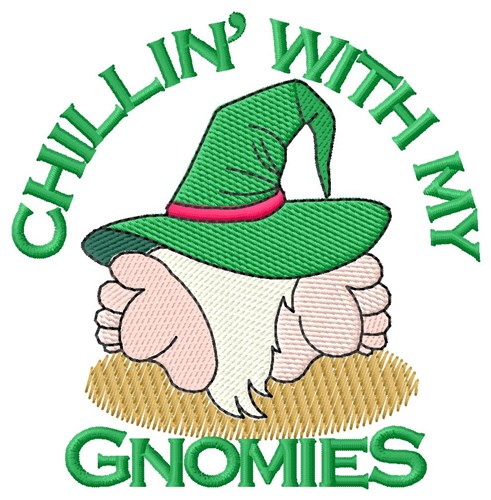 Chillin Gnomies Machine Embroidery Design