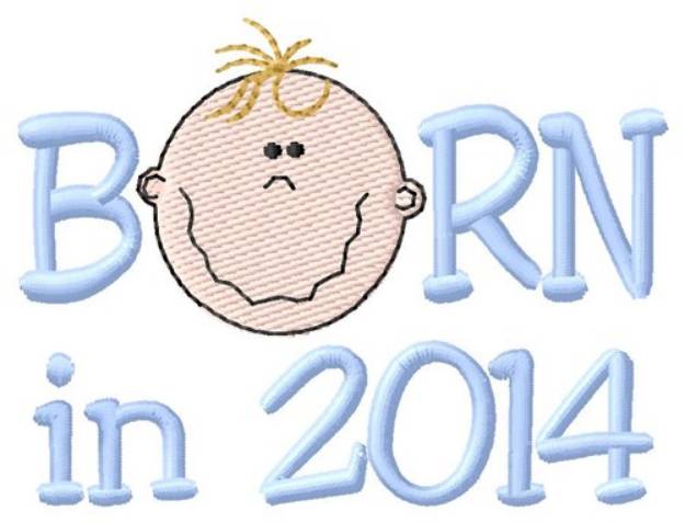 Picture of Born In 2014 Boy Machine Embroidery Design