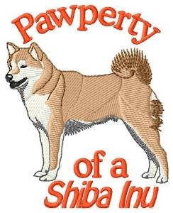 Picture of Pawperty Of Shiba Inu Machine Embroidery Design