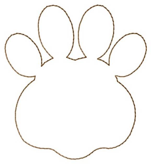 Picture of Small Paw Applique Machine Embroidery Design