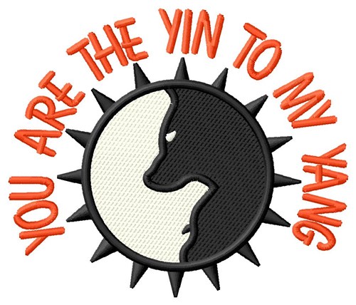Yin To My Yang Machine Embroidery Design