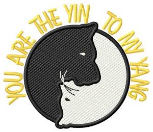 Picture of Yin Yang Dog Cat Machine Embroidery Design