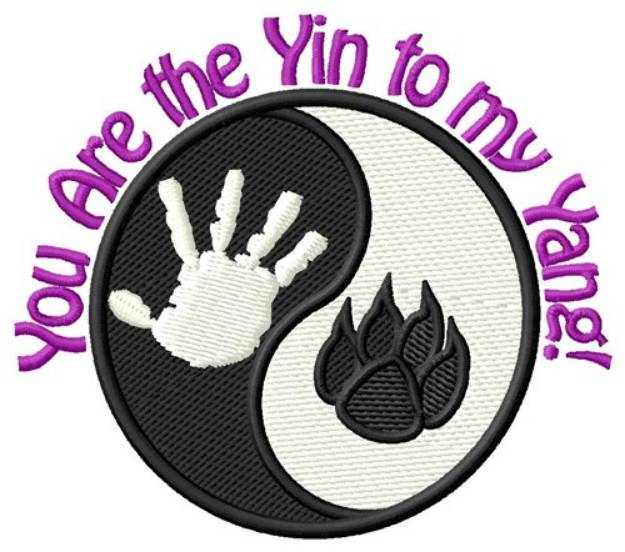 Picture of Yin Yang Cat Machine Embroidery Design