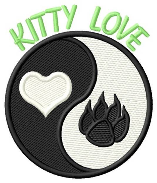 Picture of Kitty Love Machine Embroidery Design