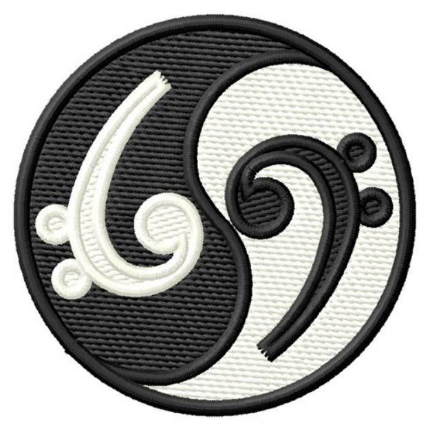 Picture of Bass Clefs Machine Embroidery Design