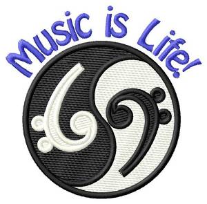 Picture of Music Is Life! Machine Embroidery Design