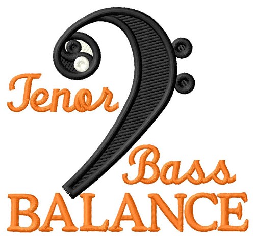 Tenor Bass Balance Machine Embroidery Design