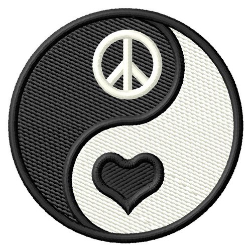 Peace, Love Machine Embroidery Design