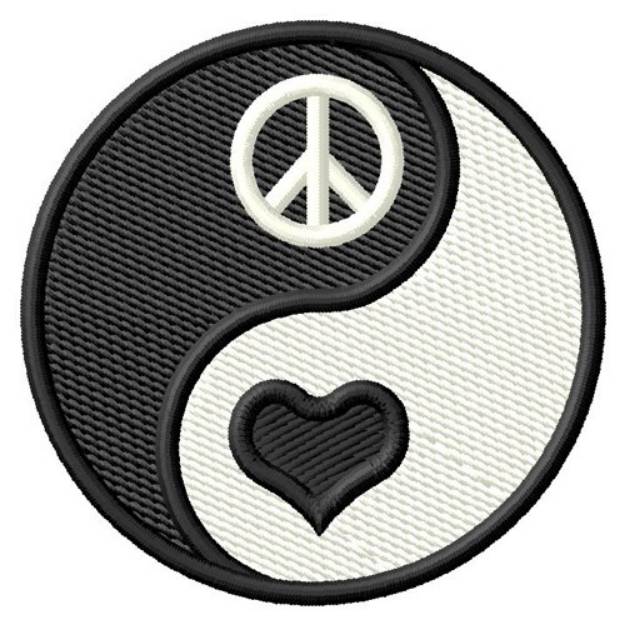 Picture of Peace, Love Machine Embroidery Design