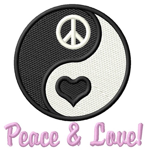Peace & Love! Machine Embroidery Design