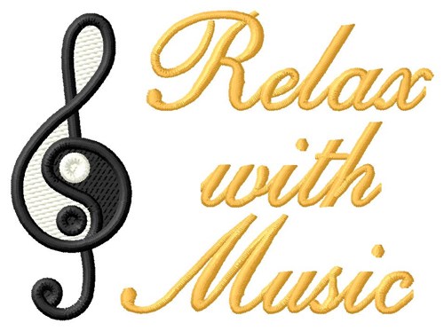 Relax With Music Machine Embroidery Design