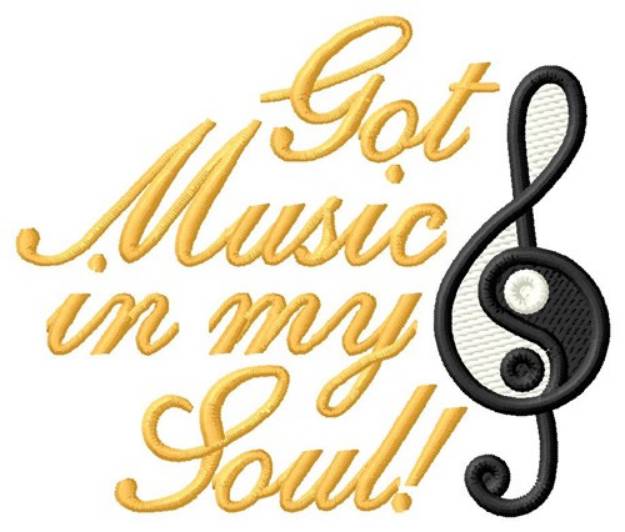 Picture of Music In My Soul Machine Embroidery Design