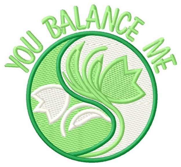 Picture of You Balance Me Machine Embroidery Design