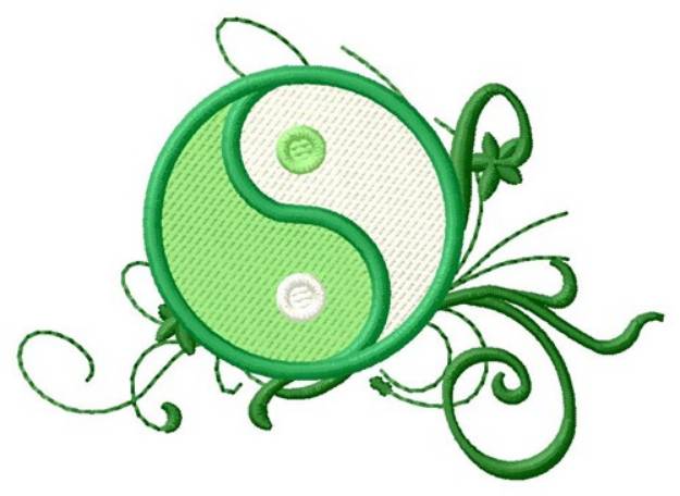 Picture of Yin Yang Flower Machine Embroidery Design