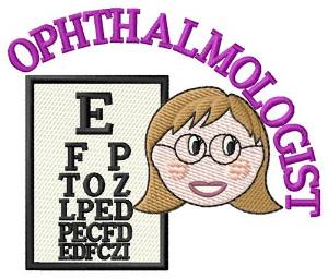 Picture of Ophthalmologist Machine Embroidery Design