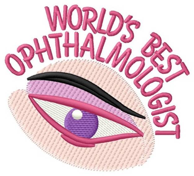 Picture of Best Ophthalmologist Machine Embroidery Design